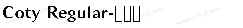 Coty Regular字体转换 Coty Regular字体转换